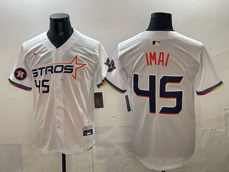 Men 2026 Houston Astros #45 Imai white 4th generations Nike MLB Jersey style 03->houston astros->MLB Jersey